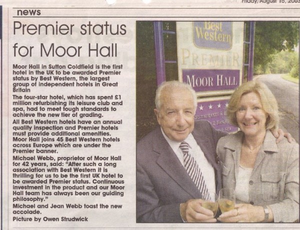Moor Hall Best Western Premier 2003