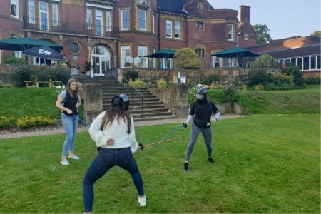 Outdoor team-building activities at Moor Hall